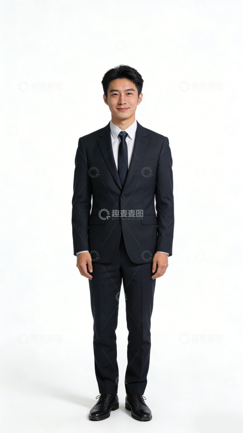高清大图下载【趣麦麦图】商务男士全身照正式着装