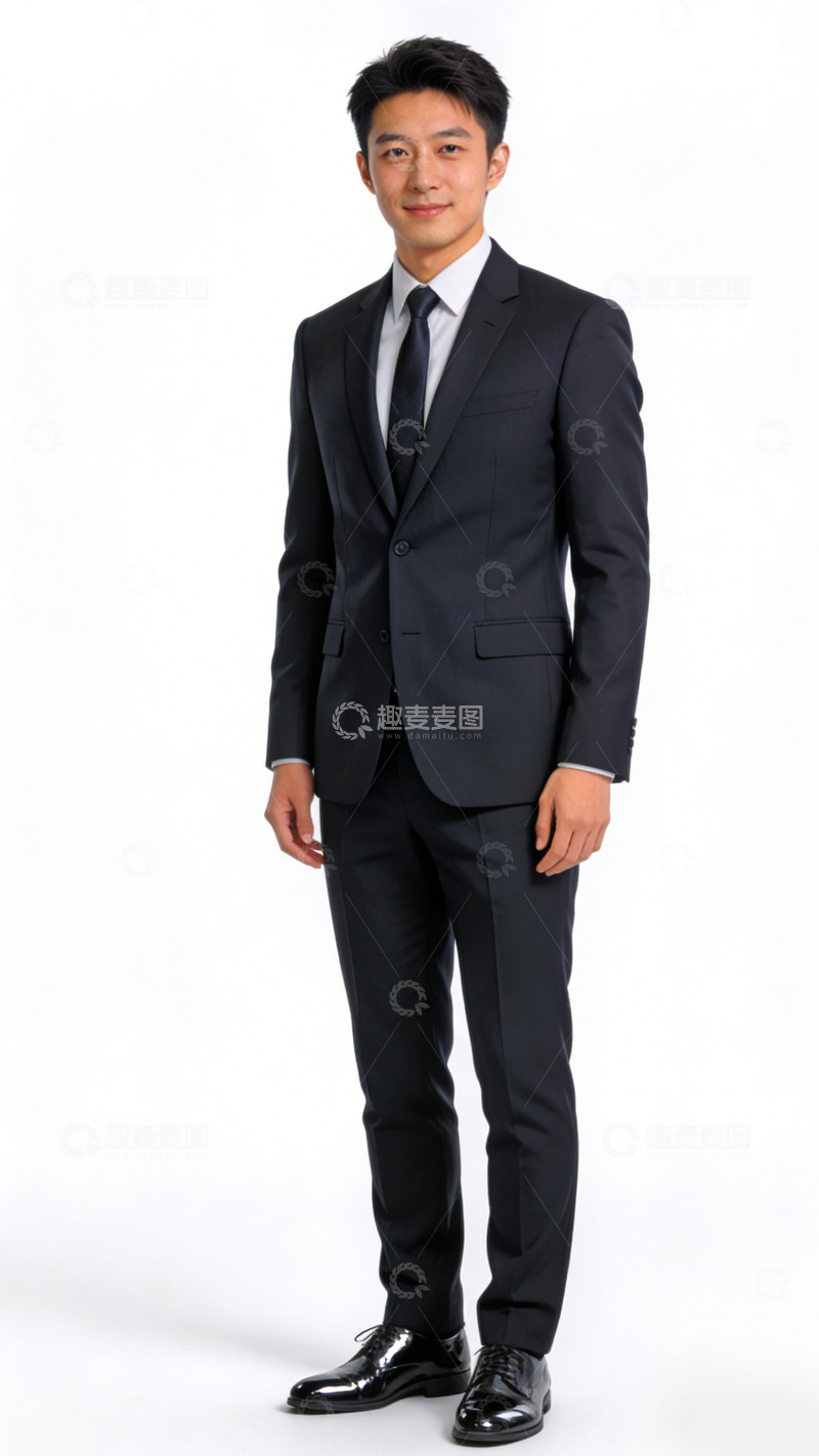 高清大图下载【趣麦麦图】商务正装帅气男士全身照