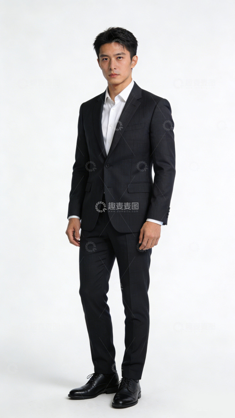 高清大图下载【趣麦麦图】商务正装男模特全身照