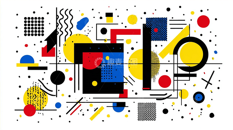 高清大图下载【趣麦麦图】彩色几何的梦境交响