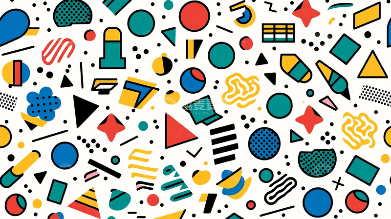 高清大图下载【趣麦麦图】抽象几何狂想曲