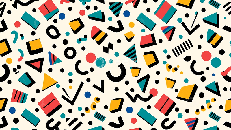 高清大图下载【趣麦麦图】迷幻几何彩色狂想曲