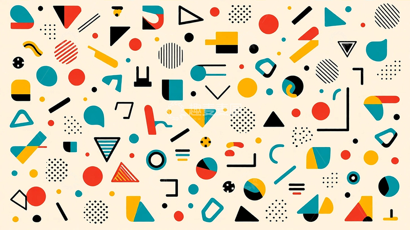 高清大图下载【趣麦麦图】抽象形态的梦境拼贴