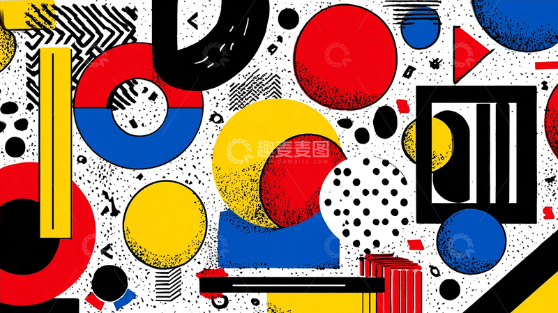 高清大图下载【趣麦麦图】色彩狂想曲中的几何奇观