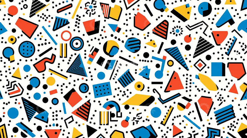 高清大图下载【趣麦麦图】彩色几何抽象狂想曲