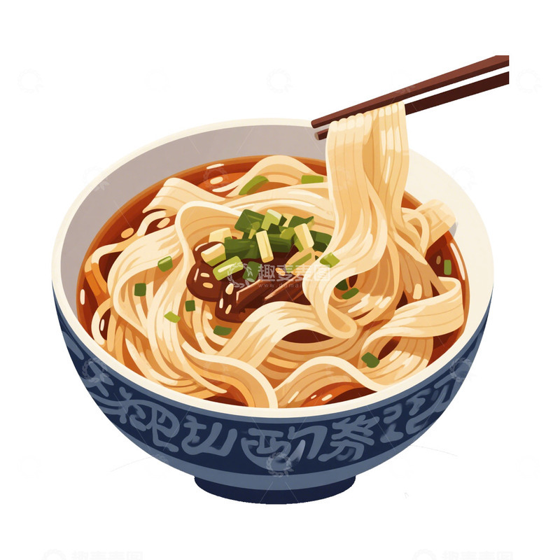 高清大图下载【趣麦麦图】地方美食山西刀削面免抠元素