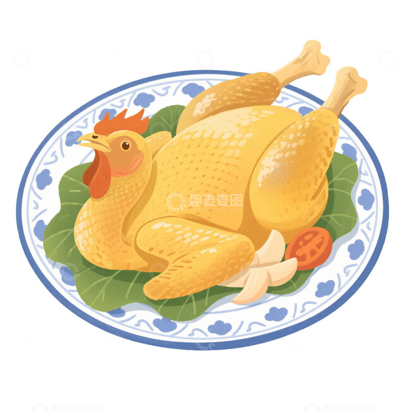 高清大图下载【趣麦麦图】地方美食海南文昌鸡免抠元素