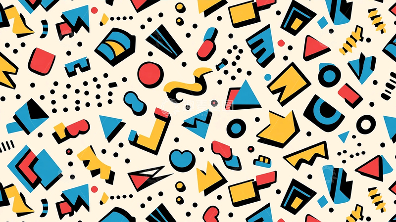 高清大图下载【趣麦麦图】颜色狂想的几何宇宙