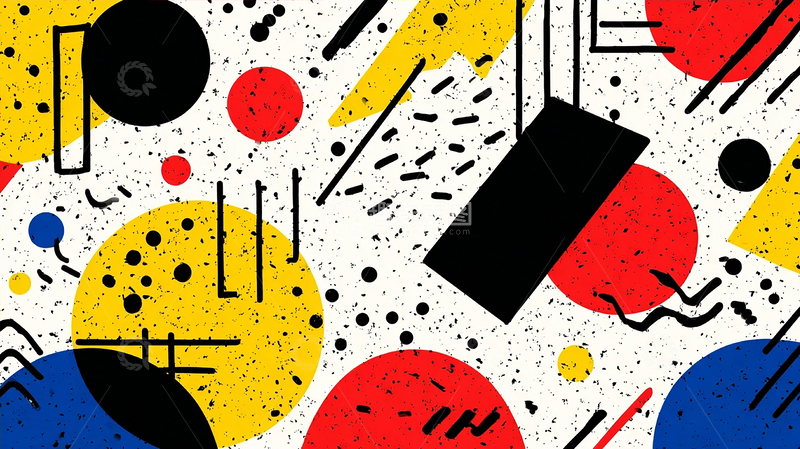 高清大图下载【趣麦麦图】色彩碰撞的未来派画卷