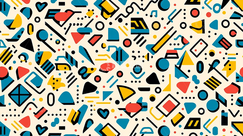 高清大图下载【趣麦麦图】绚丽几何迷宫的奇幻探索