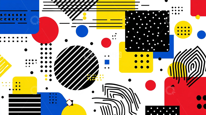 高清大图下载【趣麦麦图】抽象几何的色彩狂想