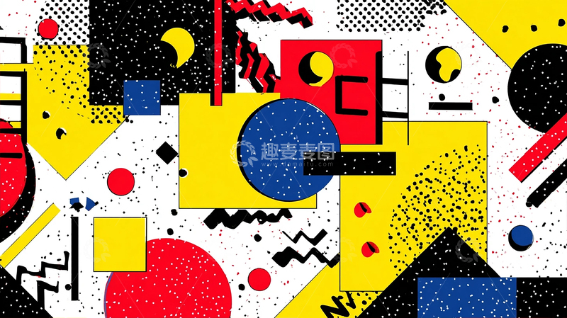 高清大图下载【趣麦麦图】迷幻几何彩绘梦境