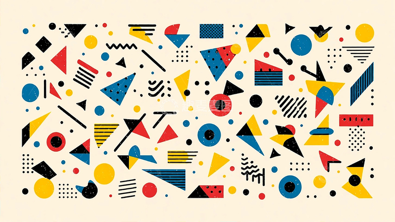 高清大图下载【趣麦麦图】几何色彩的抽象盛宴