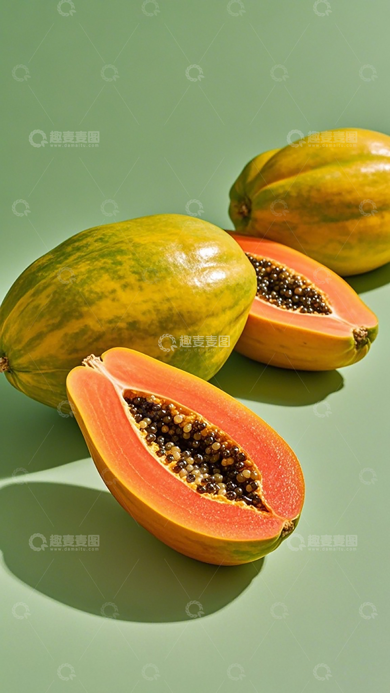高清大图下载【趣麦麦图】清新木瓜静物摄影