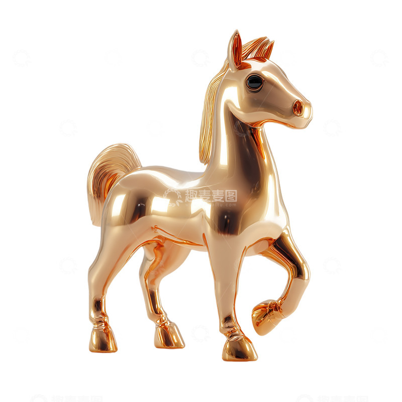 高清大图下载【趣麦麦图】闪耀金色童话马