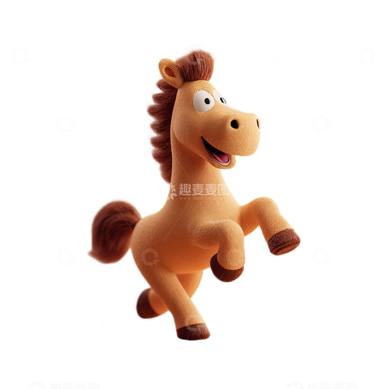 高清大图下载【趣麦麦图】趣味动画小马奔跑场景