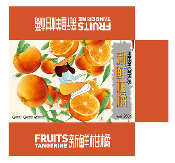 水果包装盒柑橘