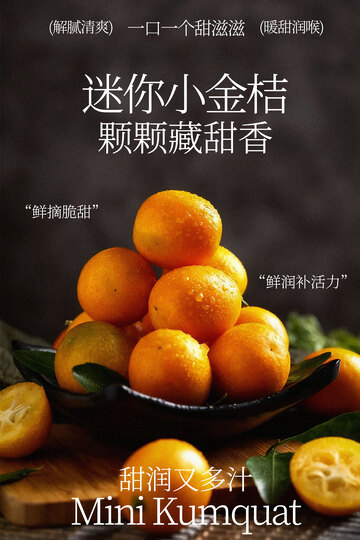 迷你小金桔水果海报
