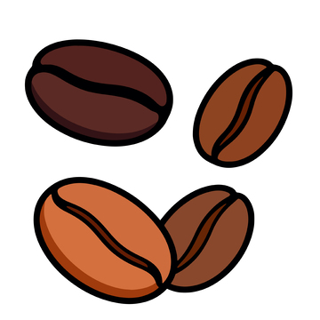 卡通咖啡豆图标设计元素
