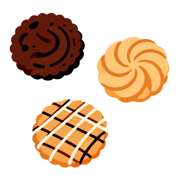 卡通风格甜点饼干插画素材