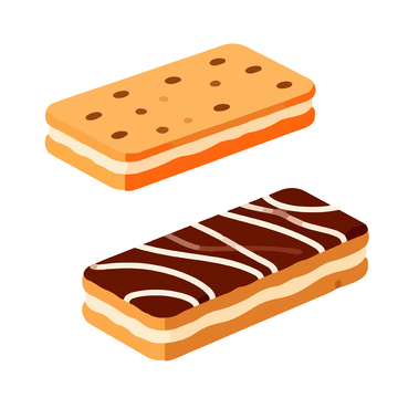 卡通风格饼干插画设计素材