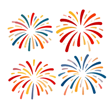 彩色烟花图案设计元素