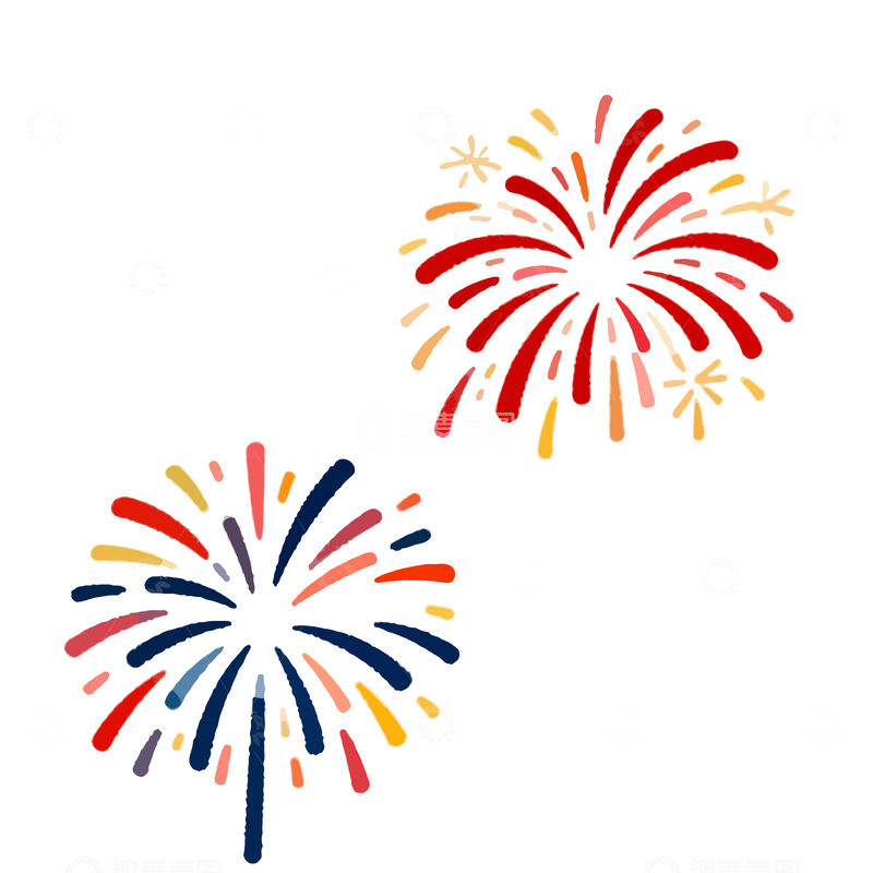 源文件下载【趣麦麦图】绚丽烟花节日庆典图案