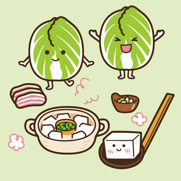 卡通日式料理插画设计素材