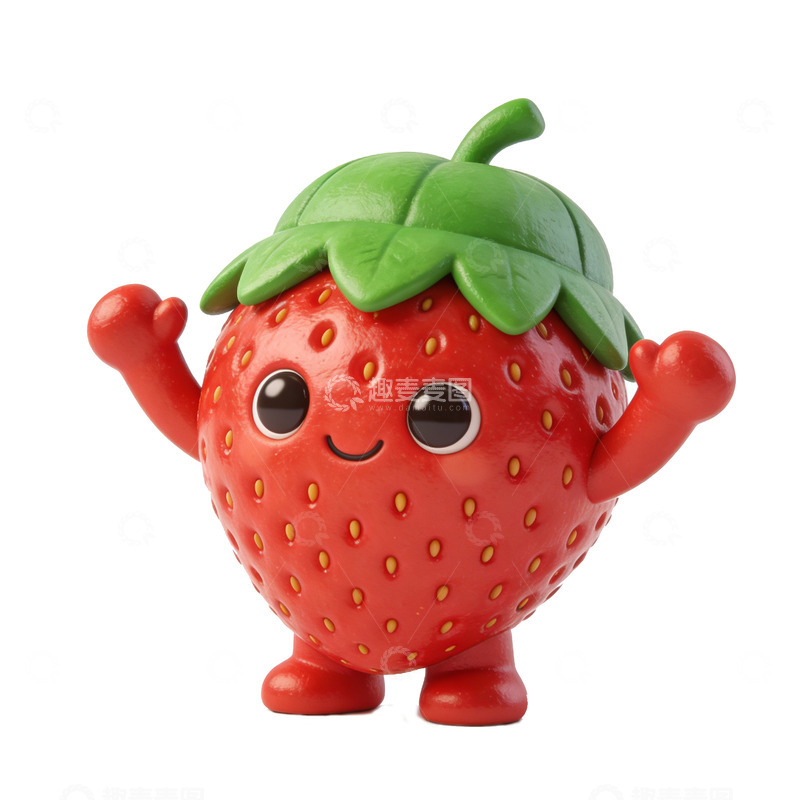 高清大图下载【趣麦麦图】卡通草莓玩偶摄影图