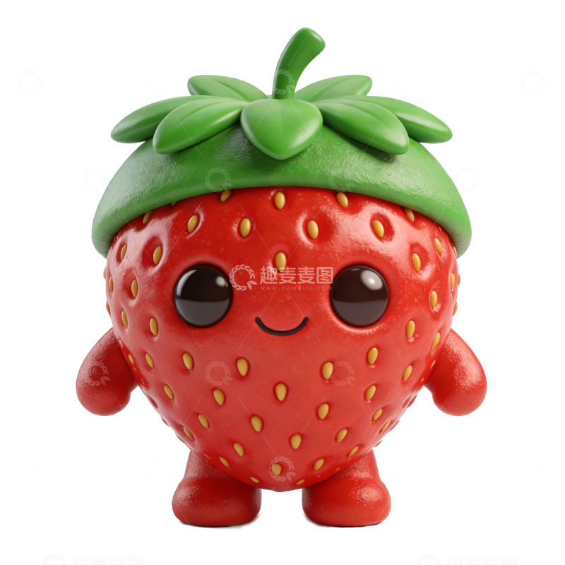 高清大图下载【趣麦麦图】可爱卡通草莓人偶玩具设计素材
