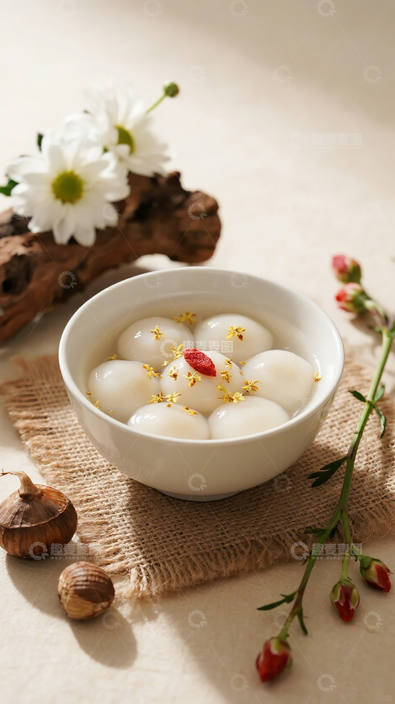 高清大图下载【趣麦麦图】汤圆美食摄影静物