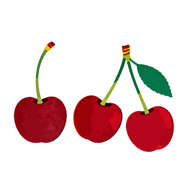 樱桃卡通插画设计素材