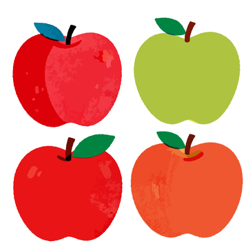 简约手绘苹果图案设计元素