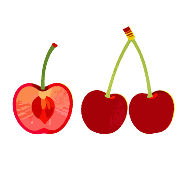 卡通樱桃图案设计素材