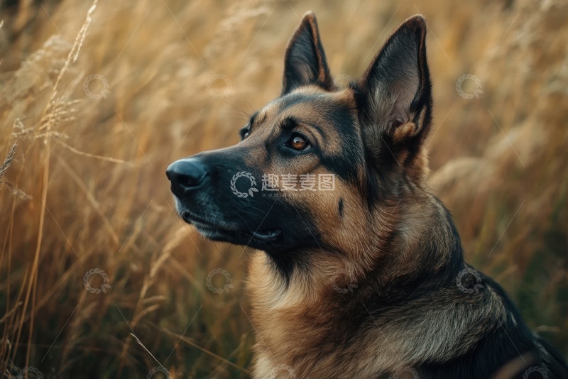 高清大图下载【趣麦麦图】荒原里的一只狼犬