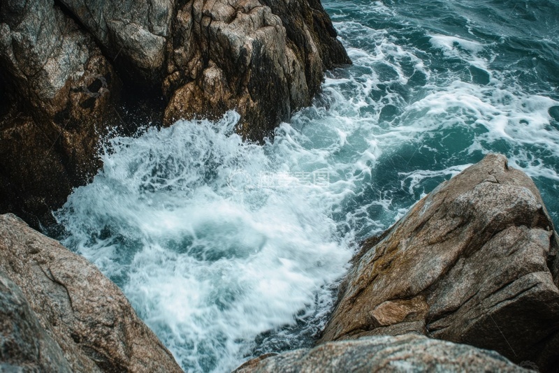 高清大图下载【趣麦麦图】大海浪花岩石摄影