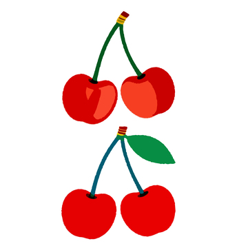 简约樱桃插画设计素材