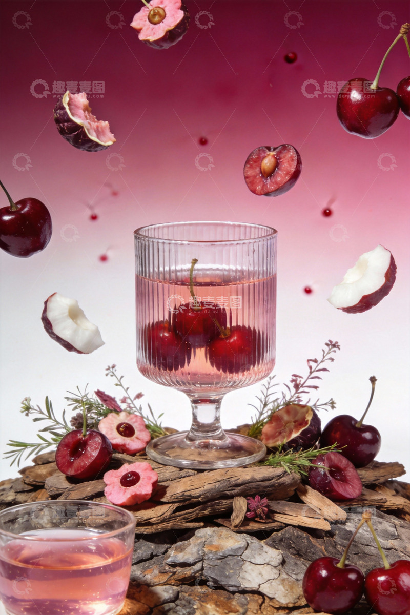 高清大图下载【趣麦麦图】樱桃酒创意摄影3