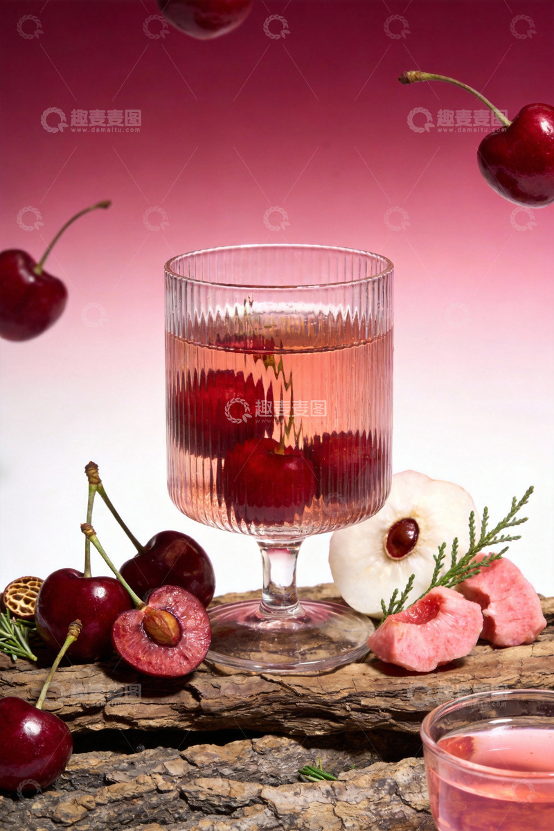 高清大图下载【趣麦麦图】樱桃酒创意摄影1