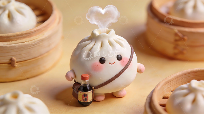 高清大图下载【趣麦麦图】q版可爱拟人包子1