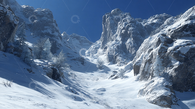 高清大图下载【趣麦麦图】冰封之巅雪域奇观