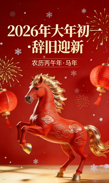 马年新春贺图