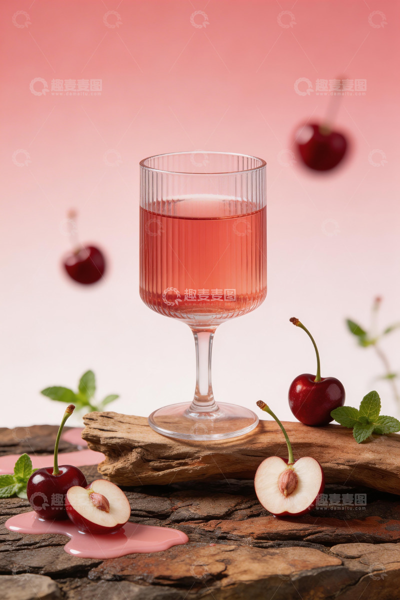 高清大图下载【趣麦麦图】樱桃酒创意摄影5