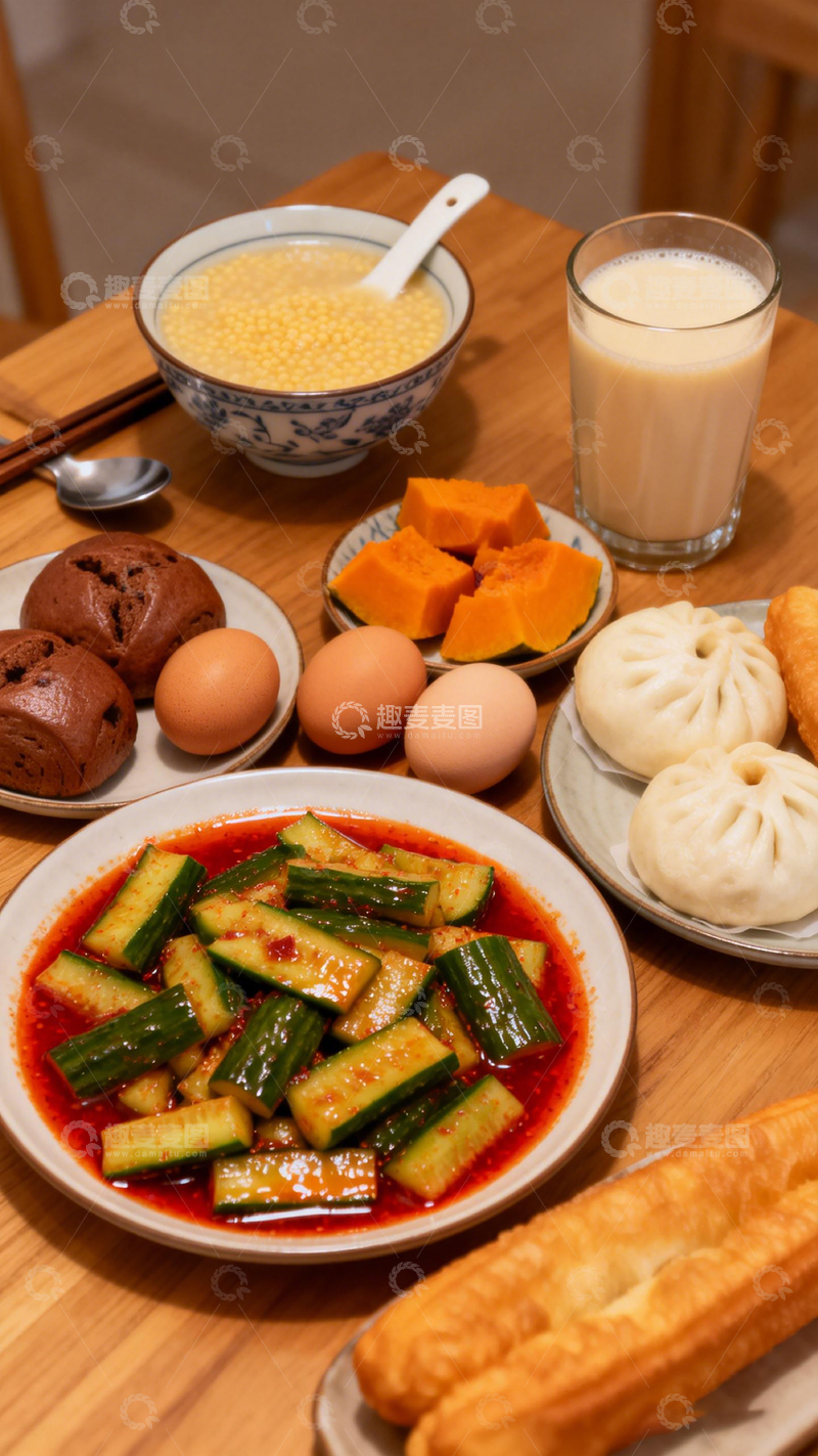 高清大图下载【趣麦麦图】中式早餐美食