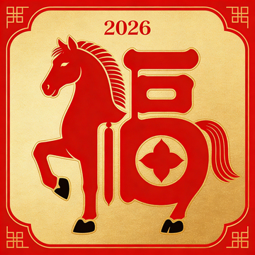 马年创意福字