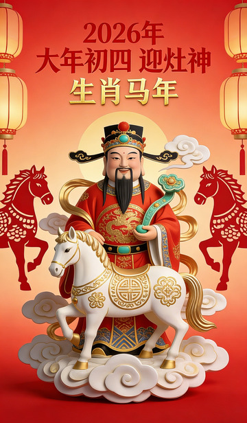 2026年大年初四迎灶神