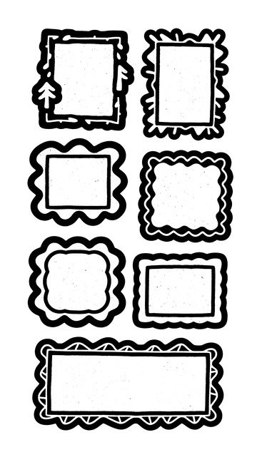 黑白复古边框装饰素材集