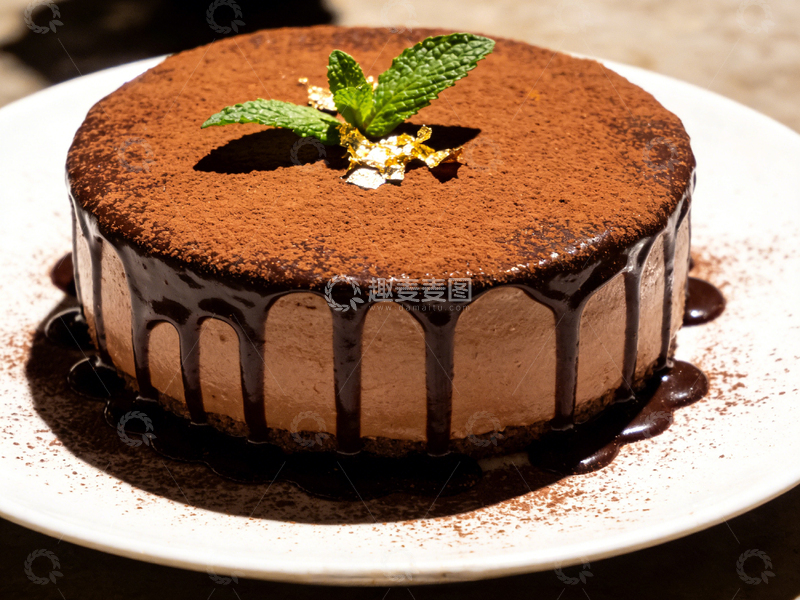 高清大图下载【趣麦麦图】巧克力慕斯蛋糕美食摄影
