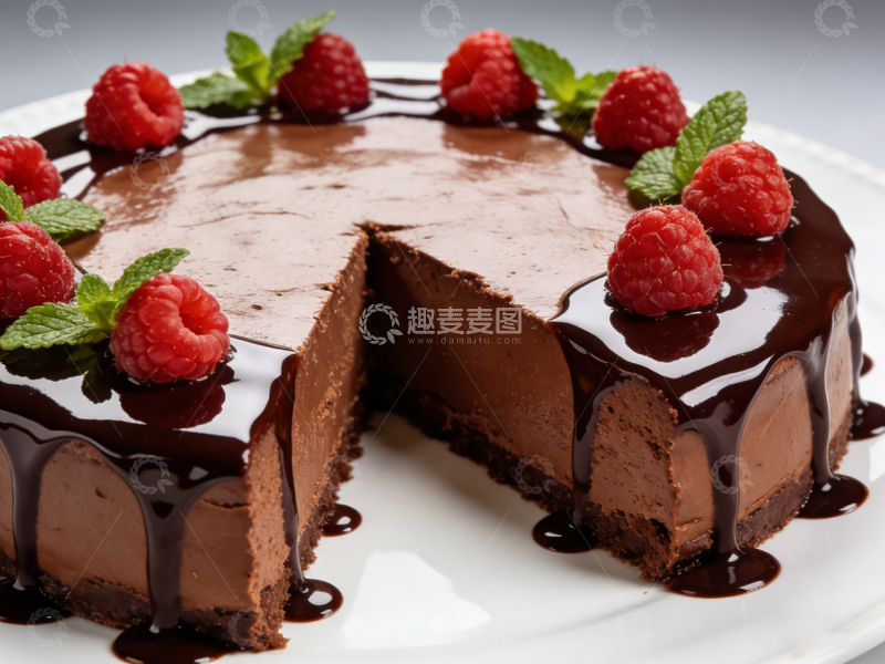 高清大图下载【趣麦麦图】巧克力蛋糕美食摄影3