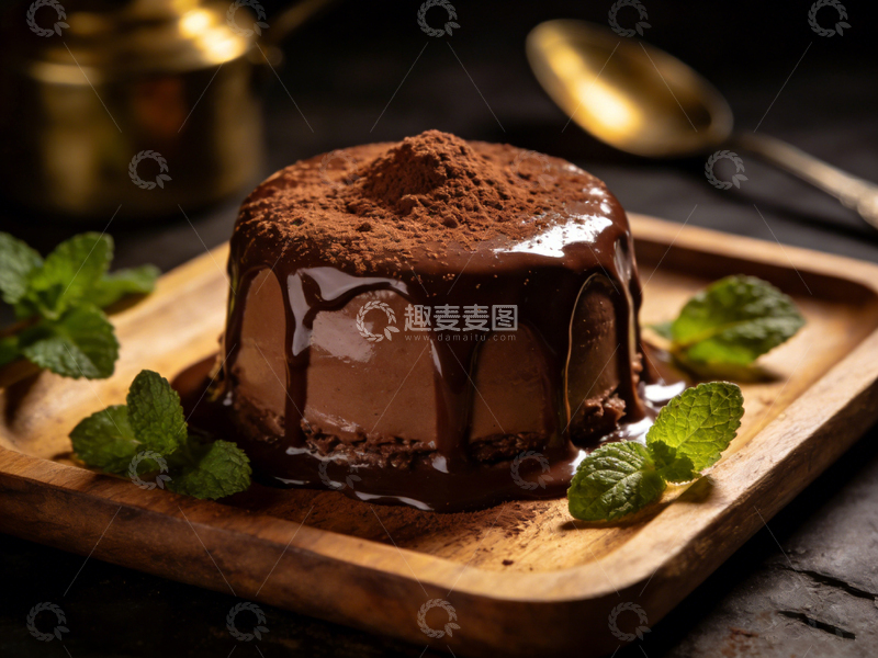 高清大图下载【趣麦麦图】巧克力蛋糕甜点美食摄影